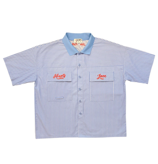 Striped 'yaHmL' Work Shirt